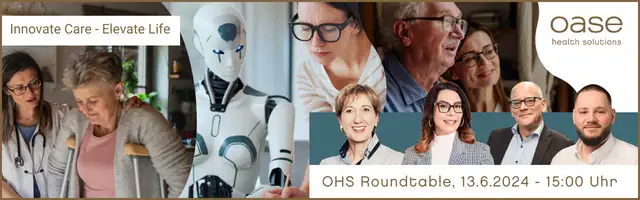 Banner mit der Information: OHS Roundtable am 13.06.. 15 Uhr via Zoom